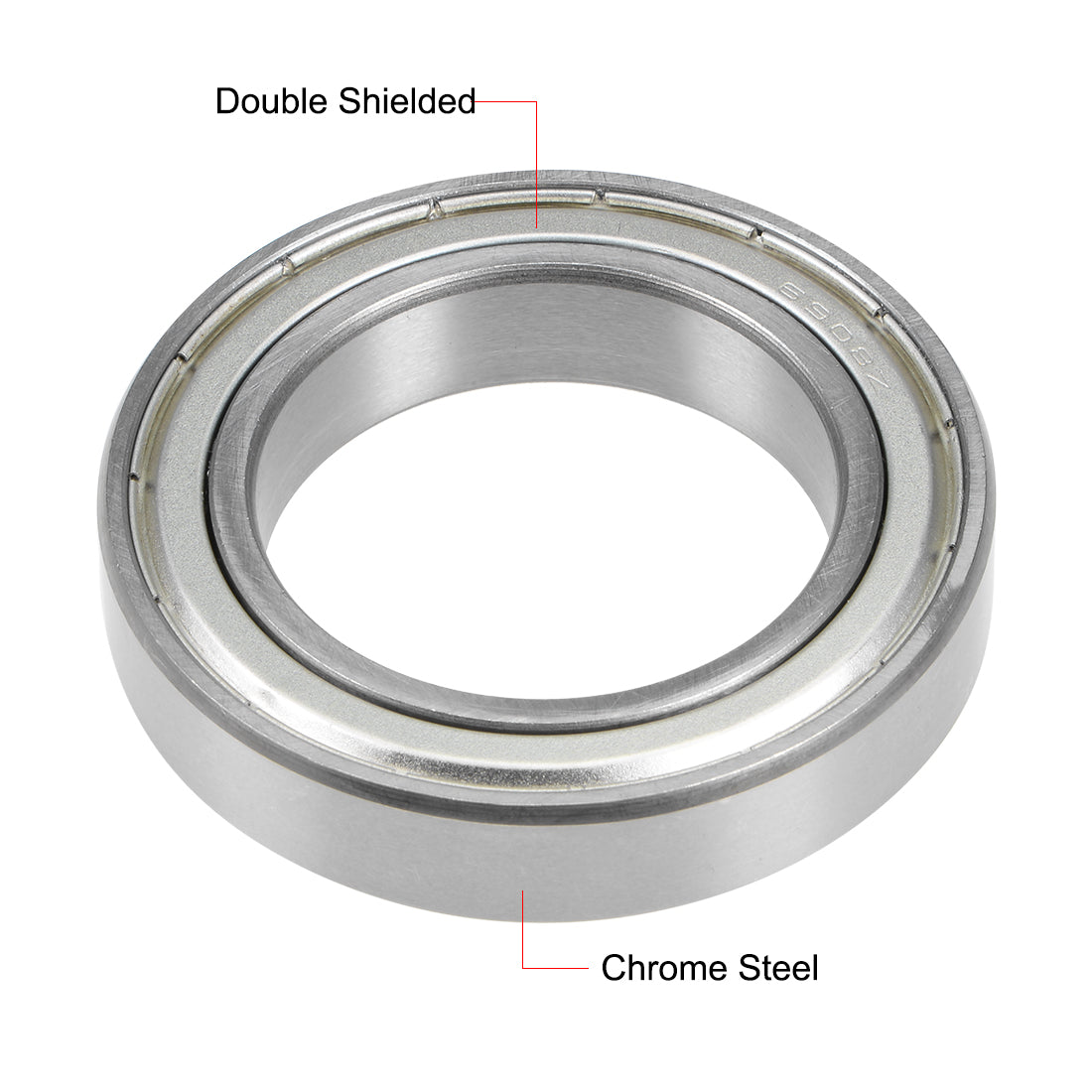 uxcell Uxcell Deep Groove Ball Bearings Metric Double Shielded Chrome Steel P0 Z1