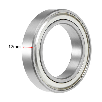 Harfington Uxcell Deep Groove Ball Bearings Metric Double Shielded Chrome Steel P0 Z1