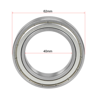 Harfington Uxcell Deep Groove Ball Bearings Metric Double Shielded Chrome Steel P0 Z1