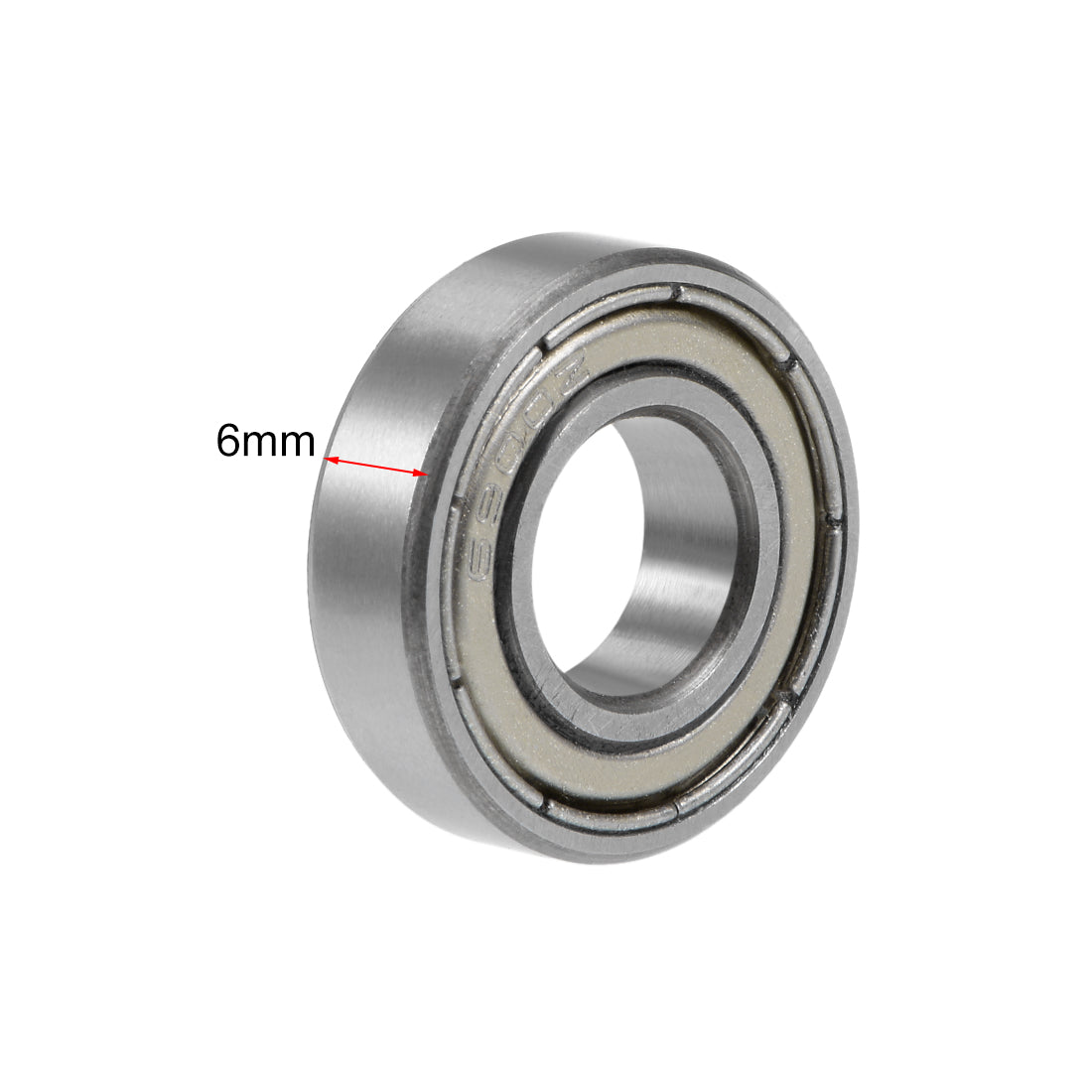 Harfington Deep Groove Ball Bearing 10x22x6mm Double Shielded Chrome Bearings 2pcs
