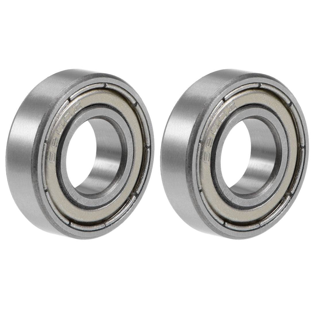 Harfington Deep Groove Ball Bearing 10x22x6mm Double Shielded Chrome Bearings 2pcs
