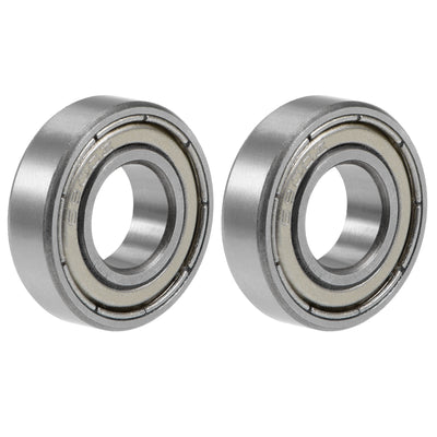 Harfington Deep Groove Ball Bearing 10x22x6mm Double Shielded Chrome Bearings 2pcs