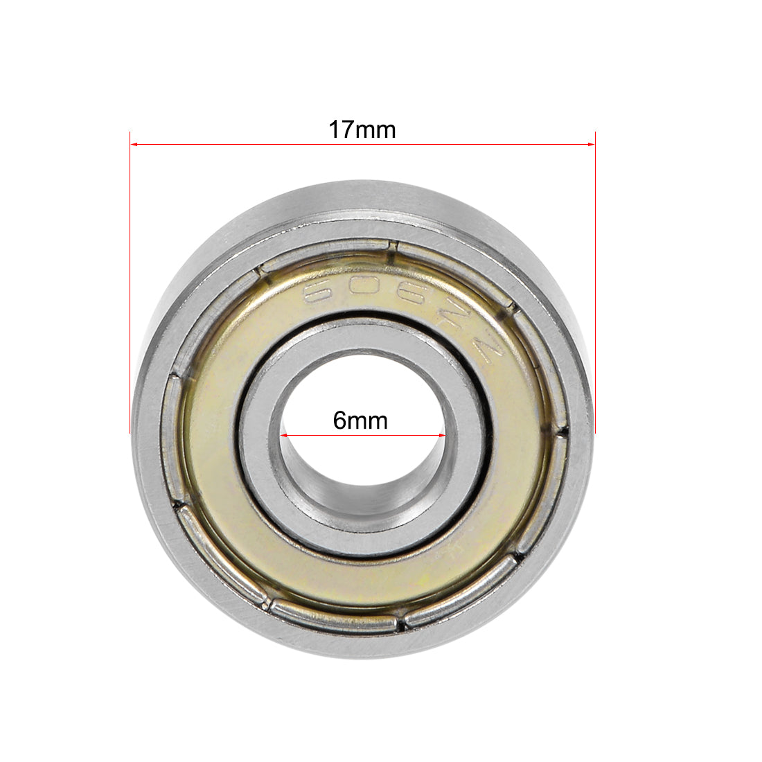 uxcell Uxcell Deep Groove Ball Bearings Metric Double Shielded Chrome Steel P0 Z1 Bearing