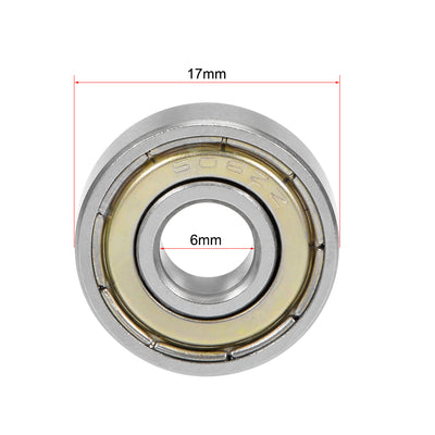 Harfington Uxcell Deep Groove Ball Bearings Metric Double Shielded Chrome Steel P0 Z1 Bearing