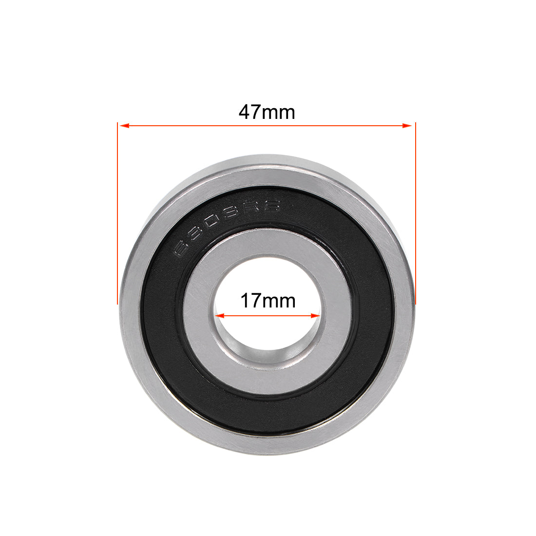 uxcell Uxcell Deep Groove Ball Bearings  Metric Double Sealed Chrome Steel ABEC1 Z1
