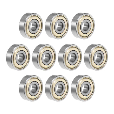 Harfington Deep Groove Ball Bearings Metric Double Shielded Chrome Steel ABEC1 Z1 Level