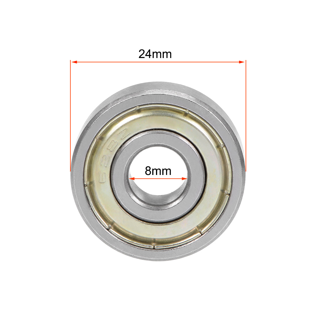 Harfington Deep Groove Ball Bearings Metric Double Shielded Chrome Steel ABEC1 Z1 Level