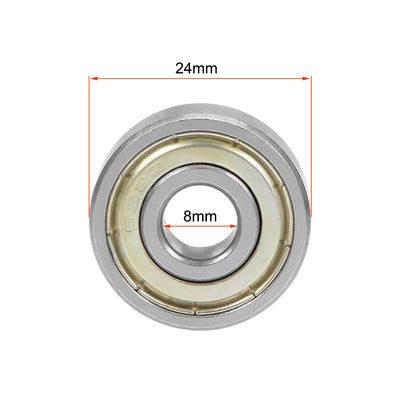 Harfington Deep Groove Ball Bearings Metric Double Shielded Chrome Steel ABEC1 Z1 Level