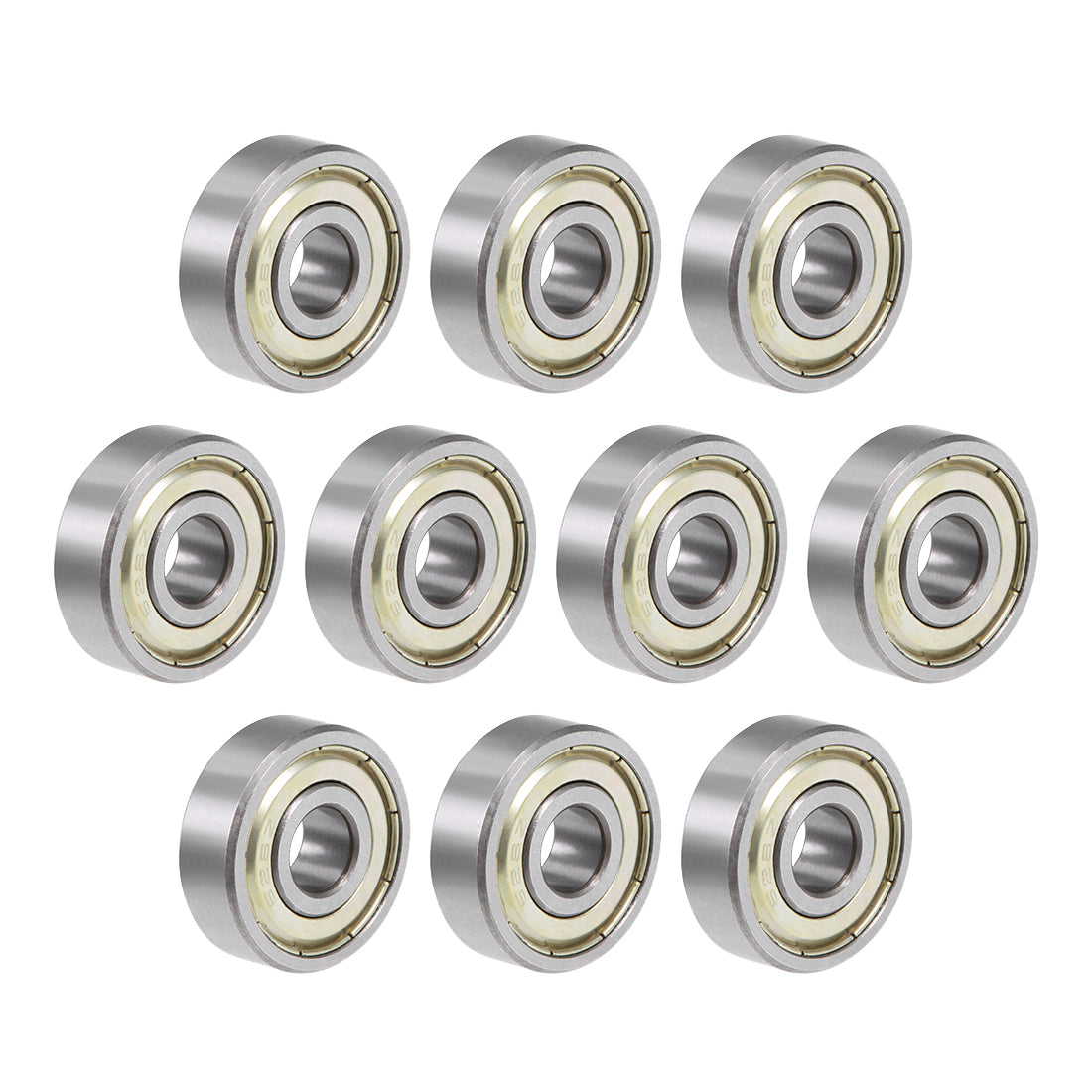 Harfington Deep Groove Ball Bearings Metric Double Shielded Chrome Steel ABEC1 Z1 Level