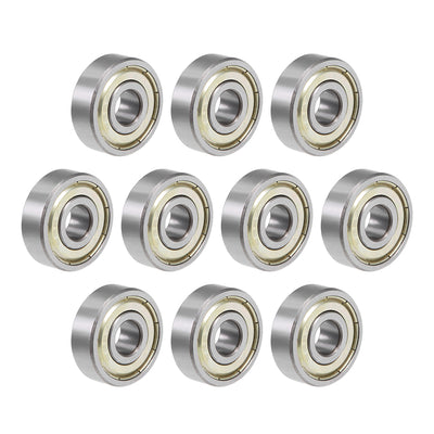 Harfington Deep Groove Ball Bearings Metric Double Shielded Chrome Steel ABEC1 Z1 Level