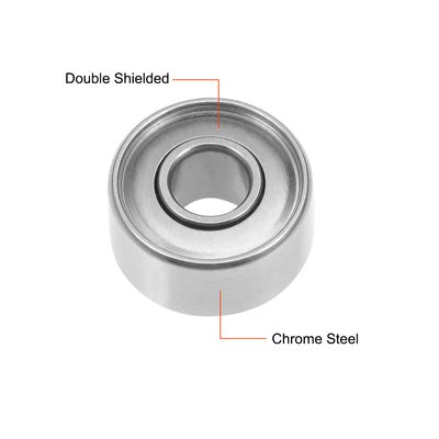 Harfington Uxcell Deep Groove Ball Bearings Metric Double Shielded Chrome Steel P0 Z1 Bearing