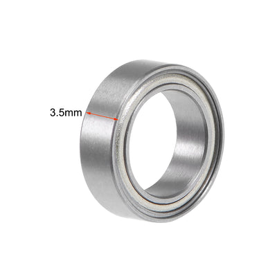 Harfington Deep Groove Ball Bearings Metric Double Shielded Chrome Steel Roller ABEC1 Z1
