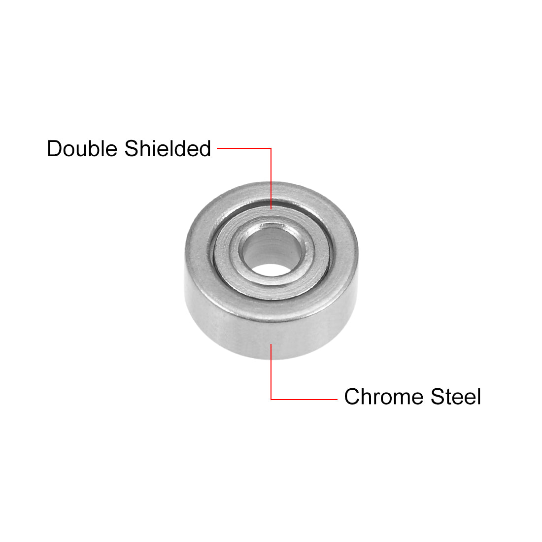 Harfington Deep Groove Ball Bearings Metric Double Shielded Chrome Steel Roller ABEC1 Z1