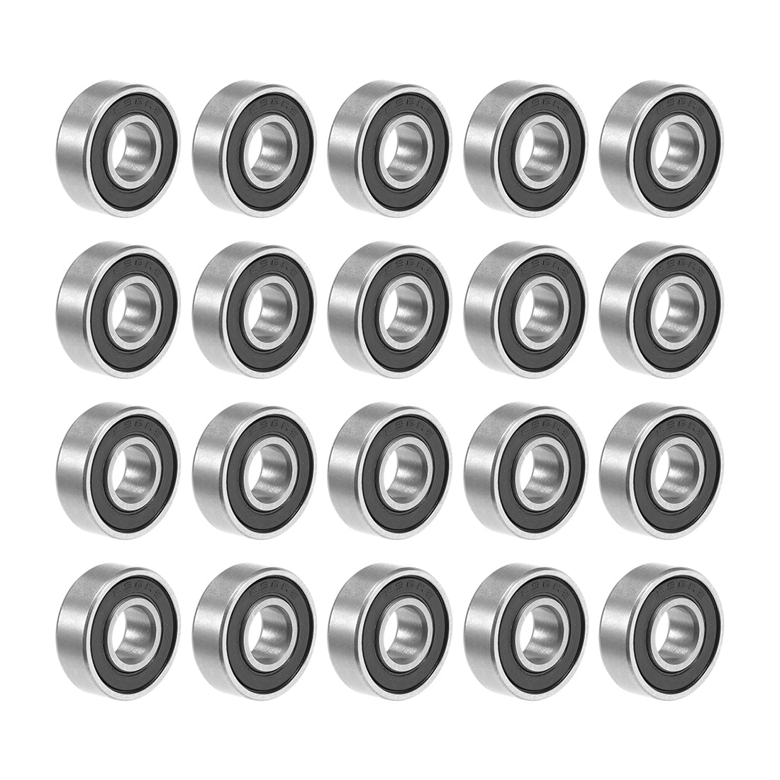 uxcell Uxcell Deep Groove Ball Bearings Metric Double Sealed Chrome Steel ABEC1