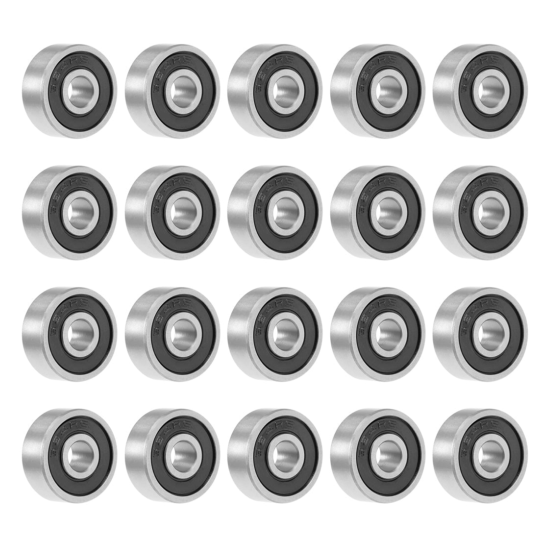 uxcell Uxcell Deep Groove Ball Bearings Metric Double Sealed Chrome Steel ABEC1