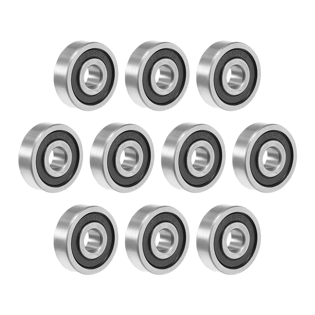 Harfington Deep Groove Ball Bearings Metric Double Seal Chrome Steel ABEC1 Z1