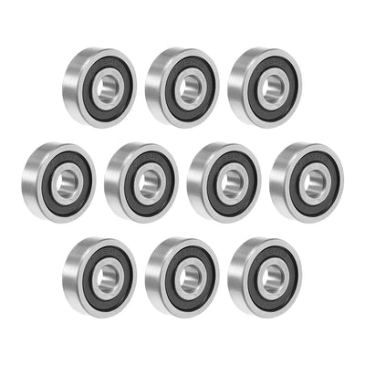 Harfington Deep Groove Ball Bearings Metric Double Seal Chrome Steel ABEC1 Z1