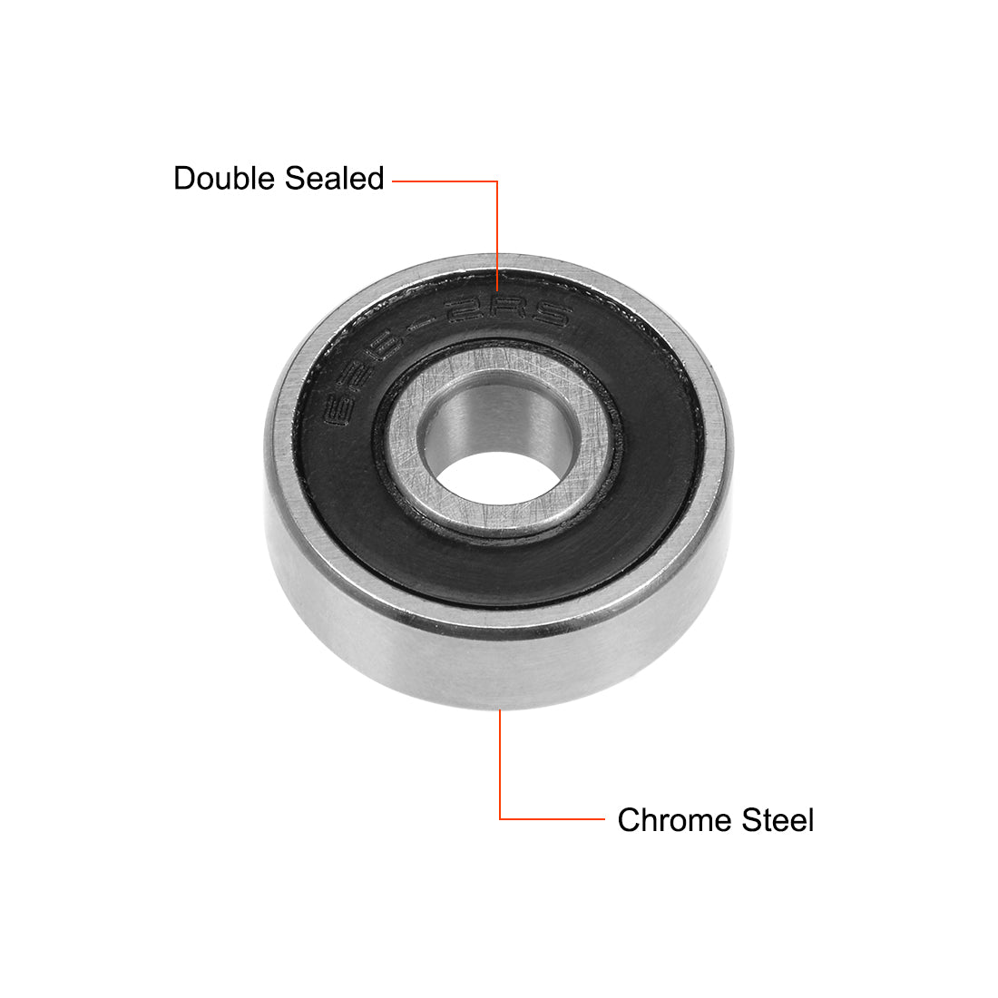 Harfington Deep Groove Ball Bearings Metric Double Seal Chrome Steel ABEC1 Z1