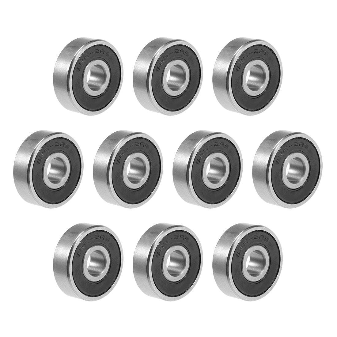 Harfington Deep Groove Ball Bearings Metric Double Seal Chrome Steel ABEC1 Z1