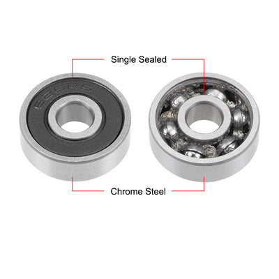 Harfington Deep Groove Ball Bearings Single Sealed Chrome Steel