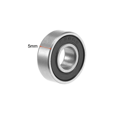 Harfington Deep Groove Ball Bearings Metric Double Seal Chrome Steel ABEC1 Z1
