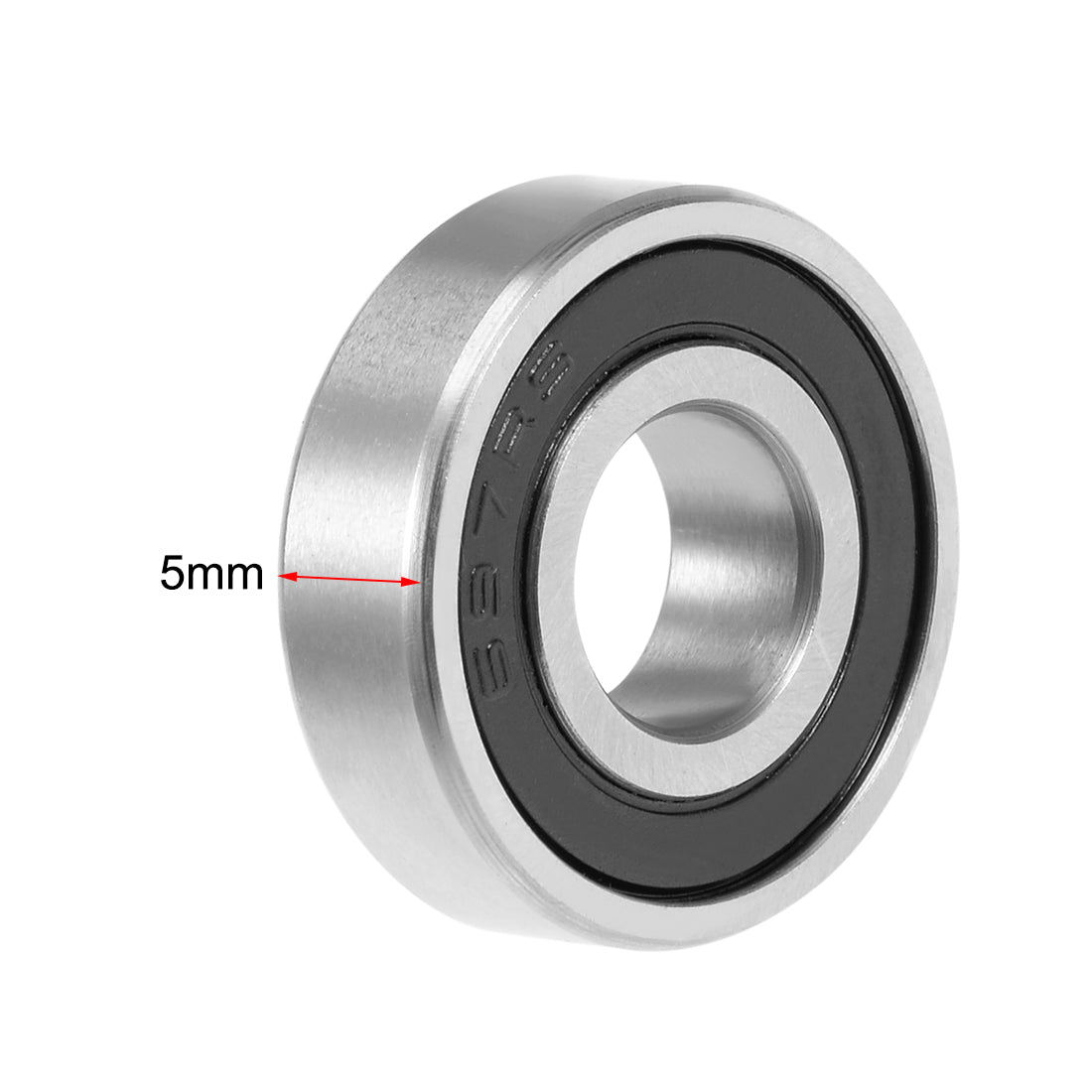 Harfington Deep Groove Ball Bearings Metric Double Seal Chrome Steel ABEC1 Z1
