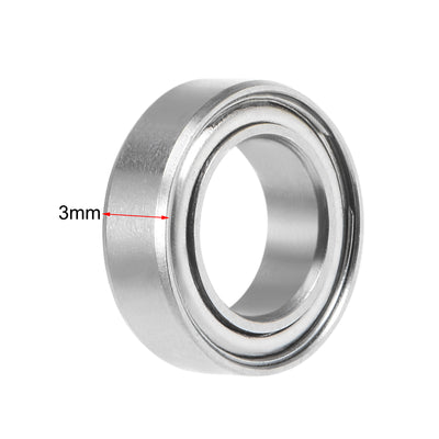 Harfington Deep Groove Ball Bearings Metric Double Shielded Chrome Steel Balls