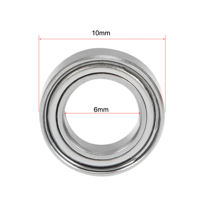 Harfington Deep Groove Ball Bearings Metric Double Shielded Chrome Steel Balls