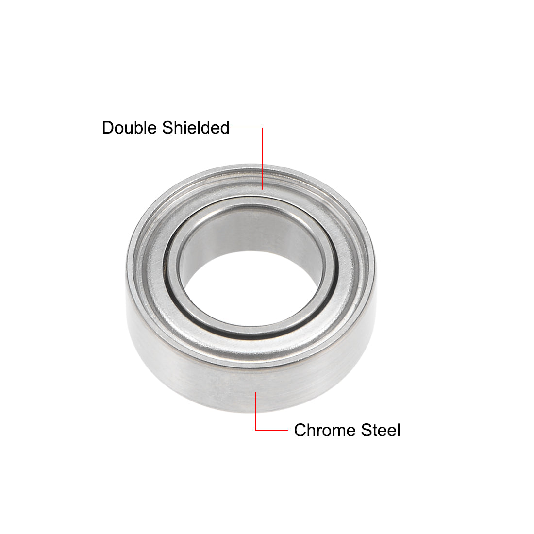 Harfington Deep Groove Ball Bearings Metric Double Shielded Chrome Steel Balls