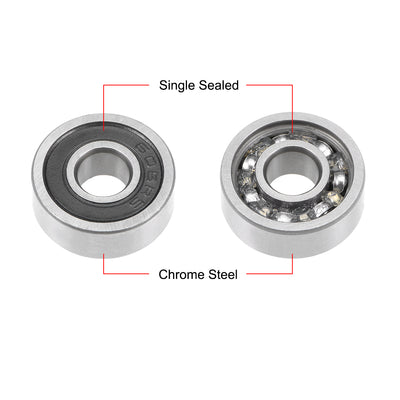 Harfington Deep Groove Ball Bearings Single Sealed Chrome Steel