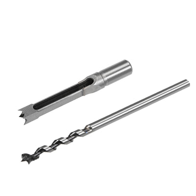 Harfington Square Hole Drill Bit for Wood 1/2 inch Hollow Chisel Mortiser Auger Spur Cutter Tool, High Carbon Steel for Woodworking Carpentry