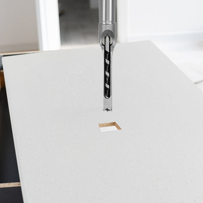 Harfington Square Hole Drill Bit for Wood 1/2 inch Hollow Chisel Mortiser Auger Spur Cutter Tool, High Carbon Steel for Woodworking Carpentry