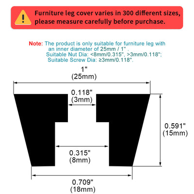 Harfington 12pcs Rubber Feet Bumper Amplifier Speaker Desk Cabinet Leg Pads, D25x18xH15mm