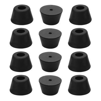 Harfington 12pcs Rubber Feet Bumper Amplifier Speaker Desk Cabinet Leg Pads, D25x18xH15mm