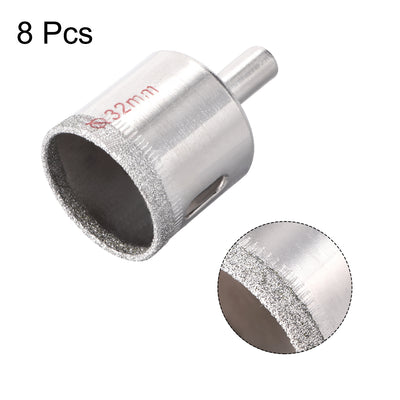 Harfington Diamond Drill Bits Hole Saws for Glass Ceramic Porcelain Tiles 8 Pcs