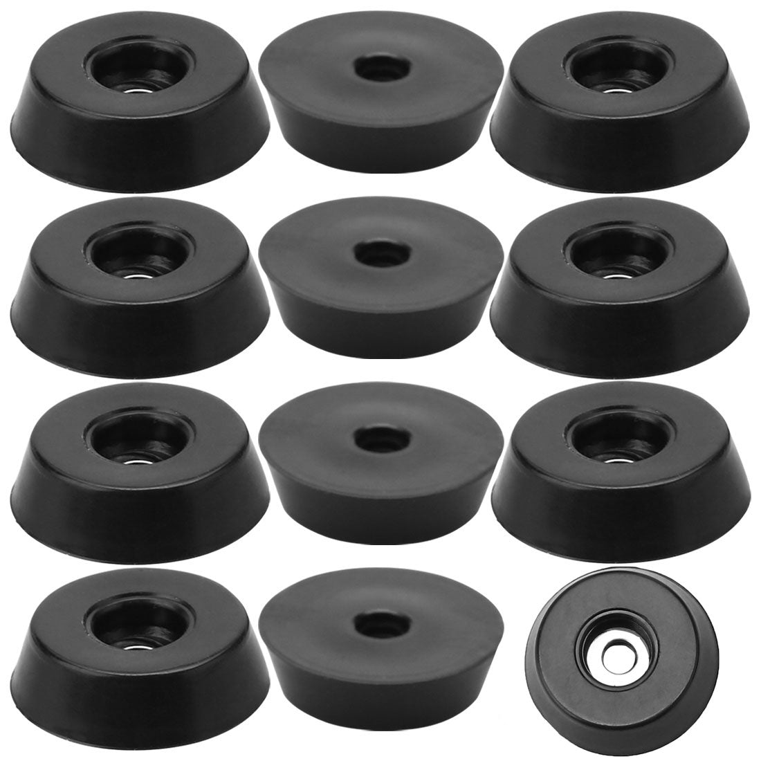 Harfington 12pcs Rubber Feet Bumper Floor Protector for Furniture Chair Feet with Washer