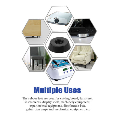 Harfington 18 Stück Gummifüße, Stoßstangenpuffer, Schrank, Schreibtischbeinpolsterschutz mit Metallscheibe