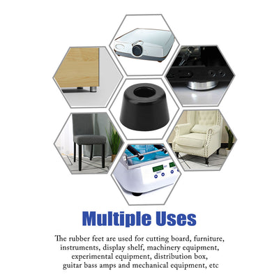 Harfington 16pcs Rubber Feet Bumper Floor Protector for Furniture Chair Feet with Washer