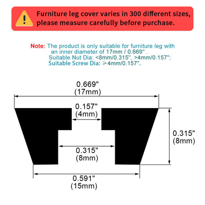 Harfington 18 Stück Gummifüße, Stoßstangenpuffer, Schrank, Schreibtischbeinpolsterschutz mit Metallscheibe