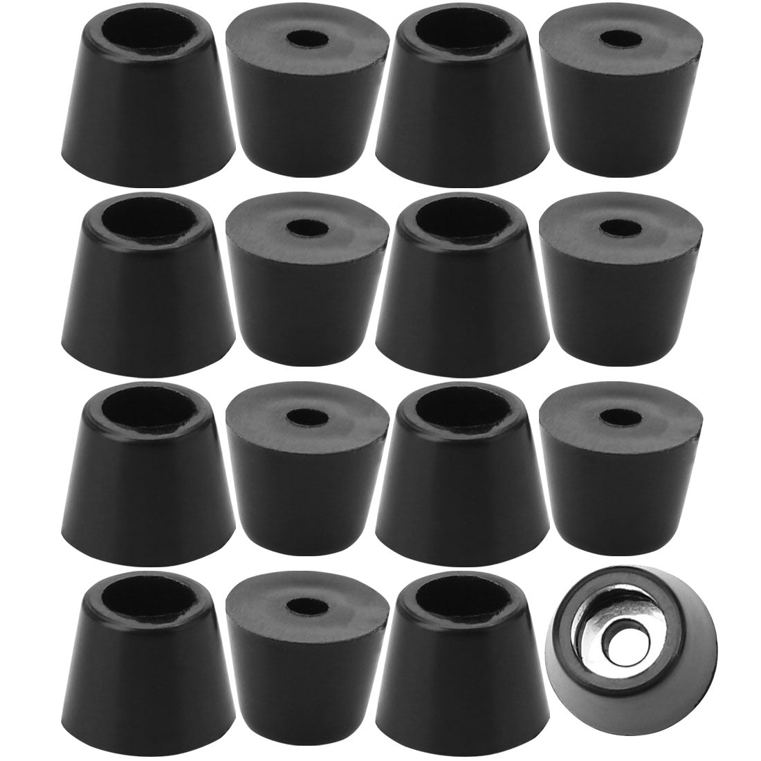 Harfington 16pcs Rubber Feet Bumper Floor Protector for Furniture Chair Feet with Washer