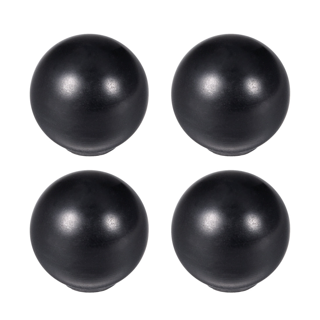 Harfington 4Pcs Thermoset Ball KnobFemale Threaded Machine Handle Smooth Rim Black