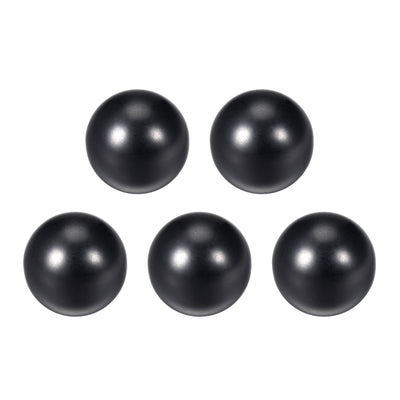 Harfington 5Pcs Thermoset Ball Knob Female Threaded Machine Handle Smooth Rim Black