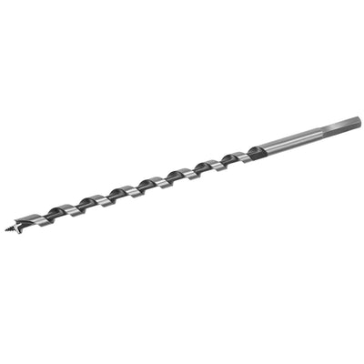 Harfington Auger Drill Bit Wood Hex Shank 8mm Cutting Dia High Carbon Steel for Electric Bench Drill Woodworking Carpentry
