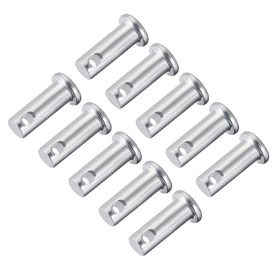 Harfington Single Hole Clevis Pins, Flat Head Zinc-Plating Steel