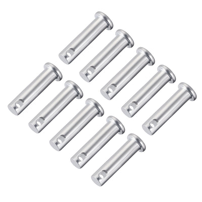 Harfington Single Hole Clevis Pins, Flat Head Zinc-Plating Steel