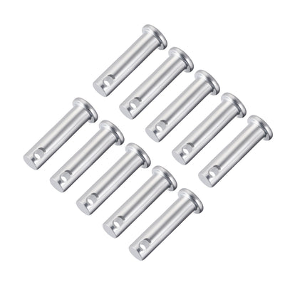 Harfington Single Hole Clevis Pins, Flat Head Zinc-Plating Steel