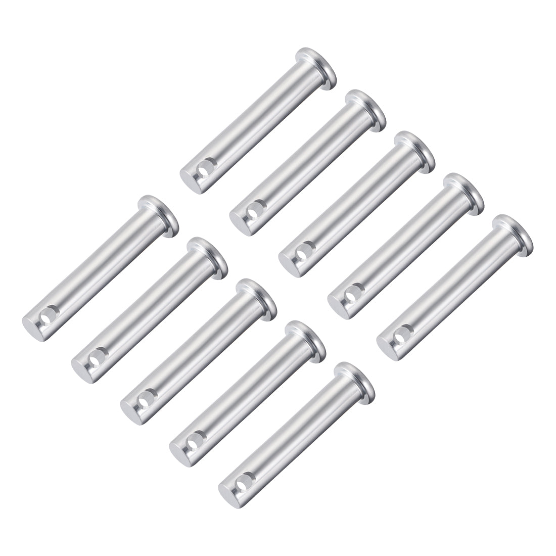 Harfington Single Hole Clevis Pins, Flat Head Zinc-Plating Steel