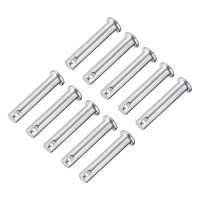 Harfington Single Hole Clevis Pins, Flat Head Zinc-Plating Steel