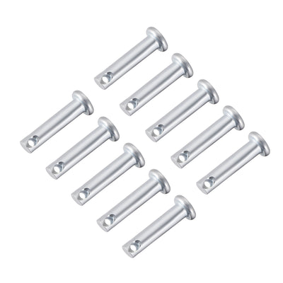 Harfington Single Hole Clevis Pins, Flat Head Zinc-Plating Steel