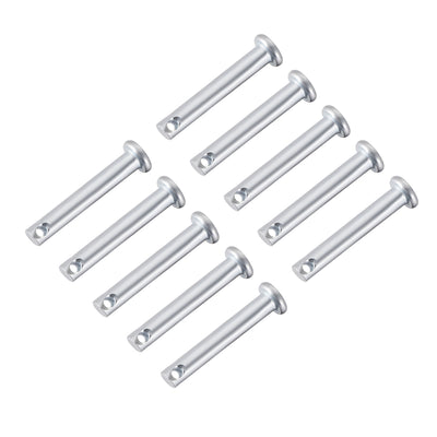Harfington Single Hole Clevis Pins, Flat Head Zinc-Plating Steel